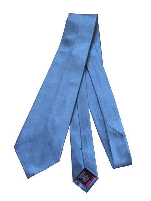 Paul Smith Silk Tie - Classic Blue with Red Rose Lining - Italian Craftsmanship