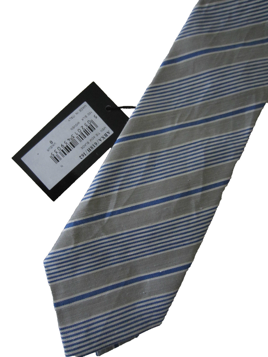 Paul Smith Silk Tie | Blue & White Diagonal Stripe | Made In Italy