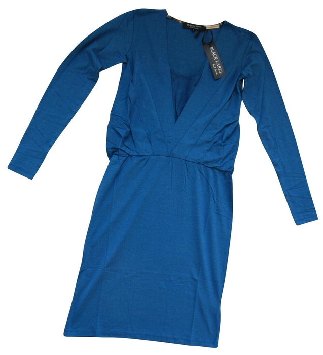 PAUL SMITH BLACK LABEL BLUE PLEATED COCKTAIL DRESS - SOPHISTICATED EVENING STYLE!