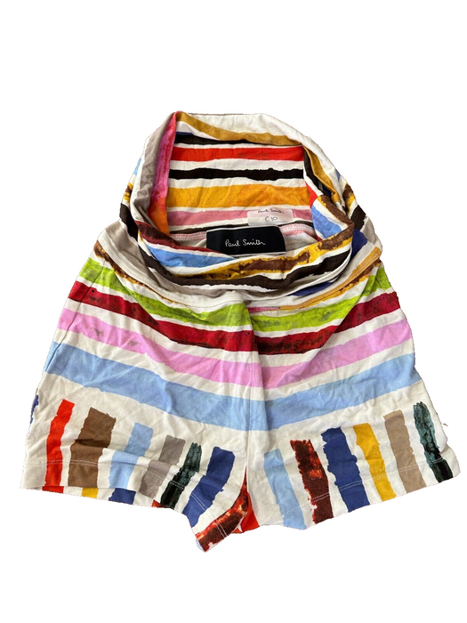 PAUL SMITH WOMEN'S MULTI-COLORED STRIPED SHORTS - BOLD SUMMER STYLE! Size M