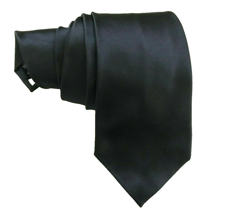 Paul Smith Dark Grey Silk Tie with Polka Dot Lining - 8cm Width