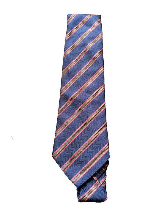 PAUL SMITH Navy Silk TIE | Multi Stripe | 8cm width