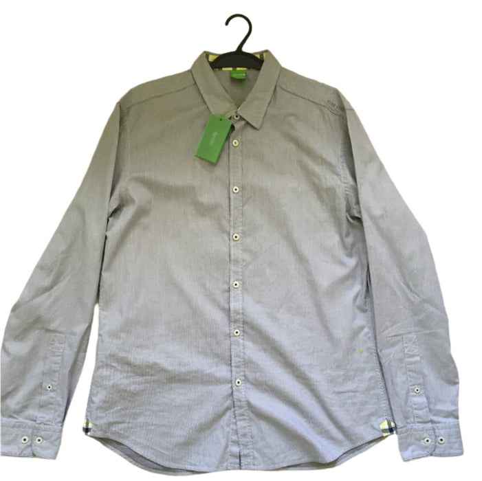 Hugo BOSS GREEN - Casual Shirt - Blue with stripe SLIM FIT - Size XL