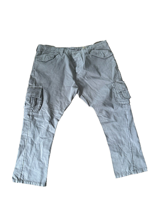 WOMEN'S GREY MULTI-POCKET CARGO TROUSERS - UTILITY CHIC! Size 32