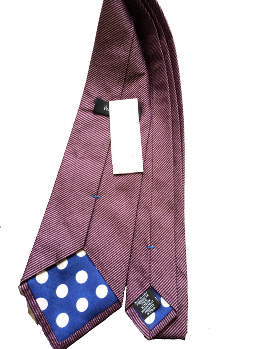 Paul Smith Subtle Stripe Silk Tie - Burnt red with subtle stripe - Elevate Your Style, Invest Now!