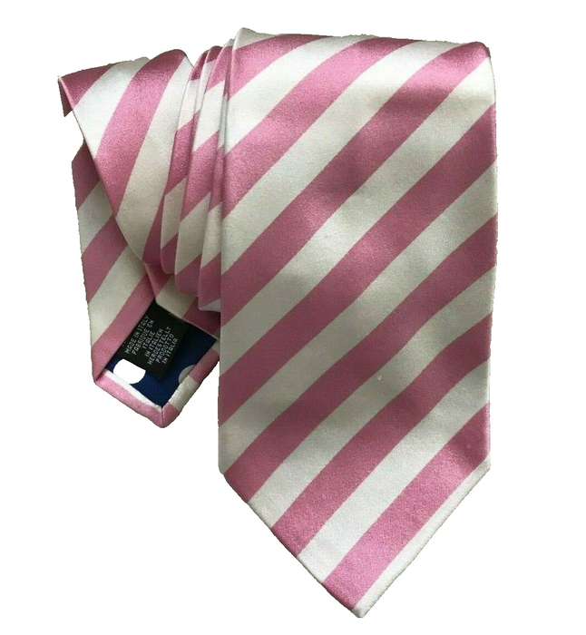 PAUL SMITH Silk Tie | Pink Stripe | MAINLINE | 8cm Width | Made In Italy