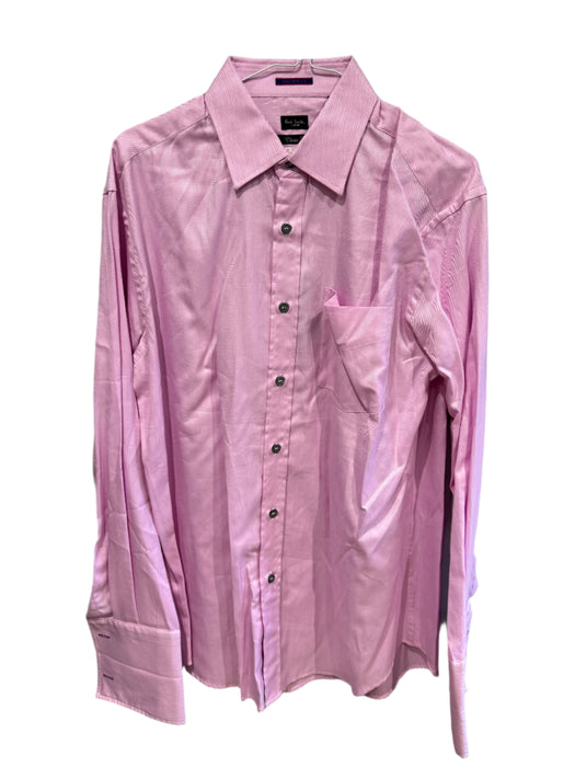 Paul Smith Slim Fit Pink Chambray Shirt Double cuffed - Size 15.5/39