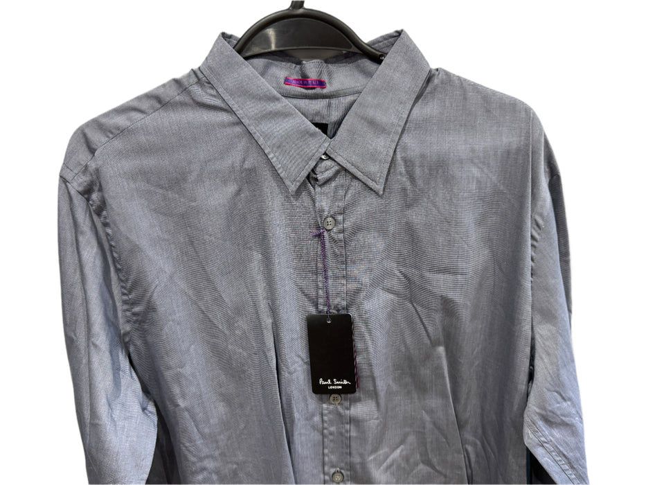 Paul Smith Grey Shirt | Tailored Fit | Pattern Cuff | 17.5 |London Collection 👔