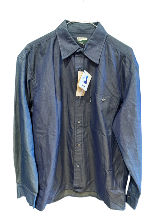 Paul Smith Jeans Dark Blue Long Sleeve Shirt – Contrast Sheen