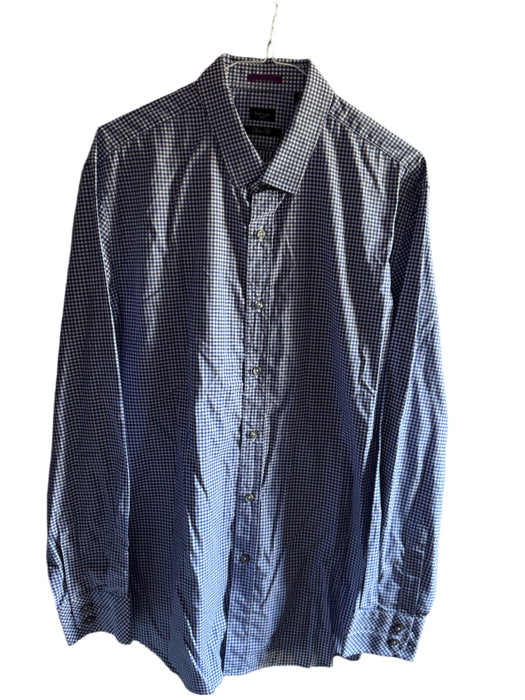 Paul Smith Royal Blue Gingham Check Shirt - Slim Fit - Size 17/43
