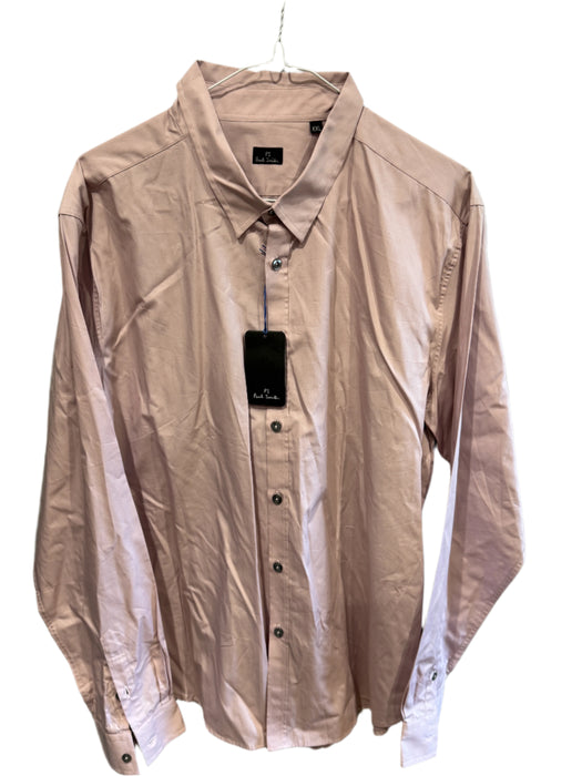 Paul Smith PS Long Sleeve Shirt | Plain Red | PS "Hand" Buttons | Size XXL