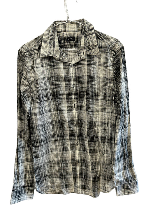 Paul Smith Black and Grey Check Slim Fit Shirt - Size M