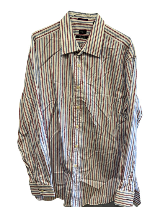 Paul Smith Classic Fit Shirt - Purple and Blue Stripes - Size 17/43