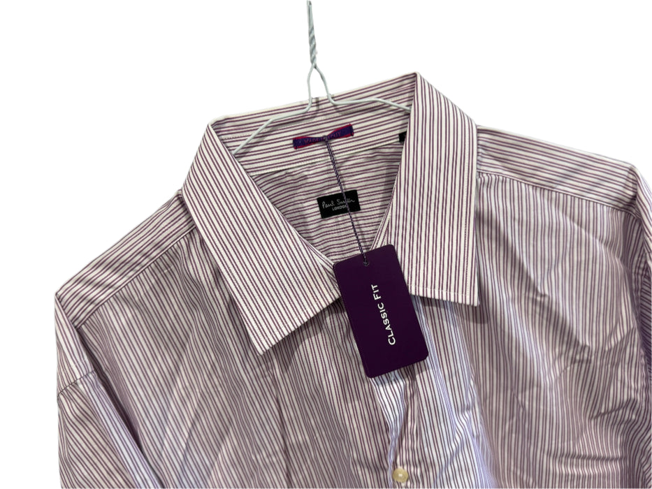 Paul Smith Classic Fit Shirt - Purple Stripes - Size 17/43