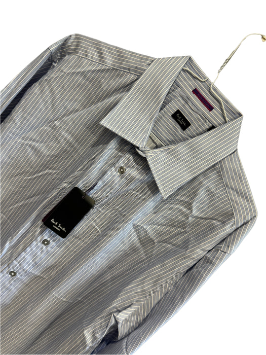 Paul Smith Shirt | Blue striped | Size 17 / 43 | SLIM fit | London Collection