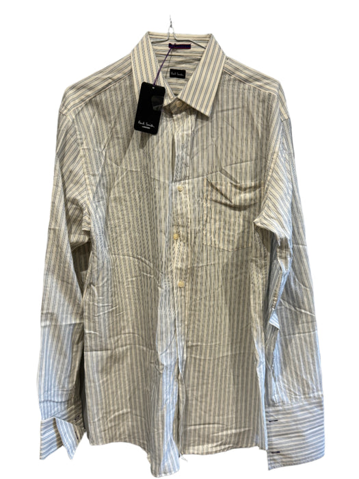 Paul Smith Blue Striped Dress Shirt | Double Cuff | Size 15.5 | London Collection 👔