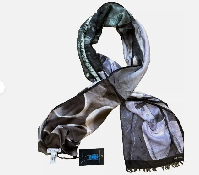Paul Smith "Day Dreaming with My Camera" London Print Scarf – Quirky and Fun Design