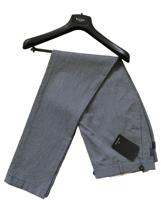 Paul Smith "PS" Slim Fit Waist Adjuster Trousers with Subtle Stripe - Size 32R