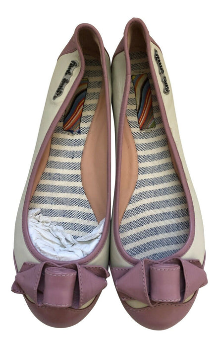 PAUL SMITH PINK LEATHER BOW FLATS - STEP INTO LUXURY!