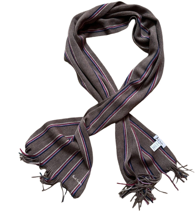 Paul Smith Mainline Collection Striped Scarf - 100% Wool - Wrap Yourself in Timeless Style!