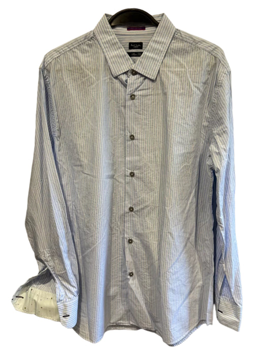Paul Smith Blue Stripe Dress Shirt Slim Fit | Size 17/43 | London Collection 👔