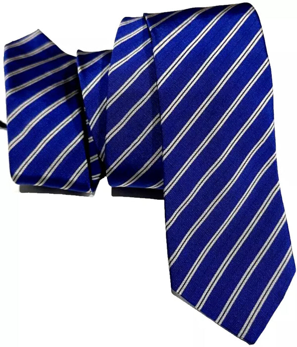 Paul Smith Blue and White Striped Tie - 6cm Blade - Italian Style Essential!