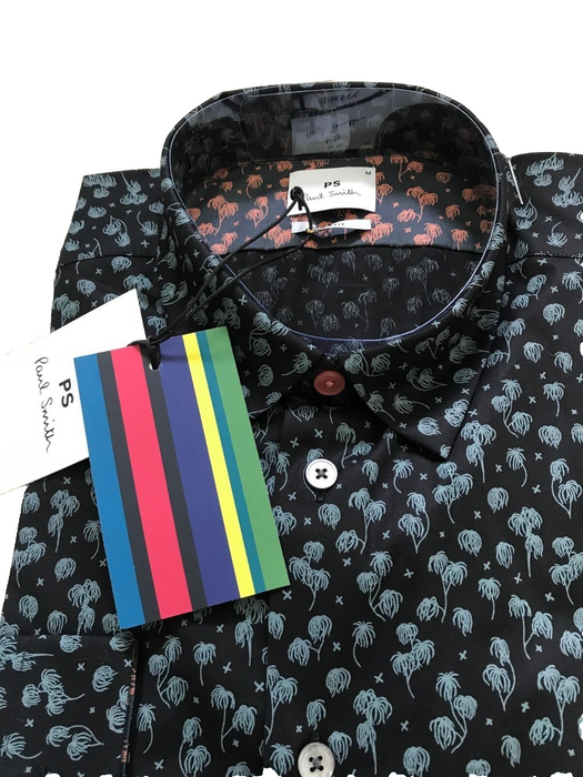 PAUL SMITH BLUE PALM TREE SHIRT - ISLAND VIBES WITH DESIGNER FLAIR!