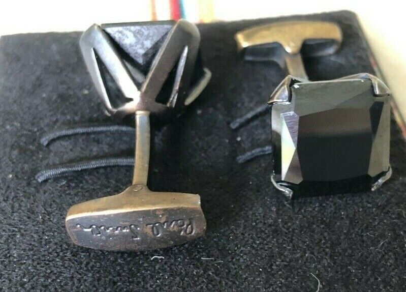 Paul Smith Encrusted Black Gem Cufflinks - Gift Boxed