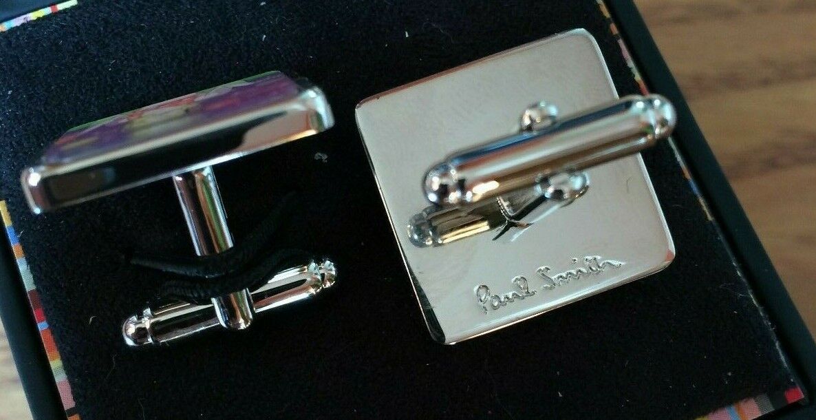 Paul Smith Lenticular Juggler “Pin-Up” Cufflinks – Ultra-Rare White Palladium Edition (New Old Stock – Early 2000s!)