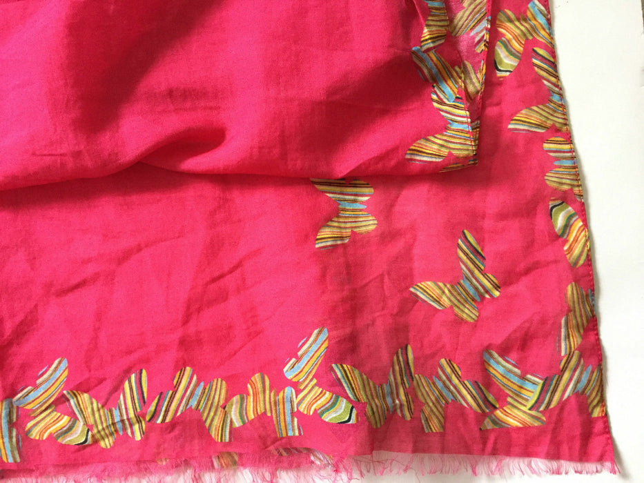 PAUL SMITH BUTTERFLY SILK SCARF - COLOURFUL  ELEGANCE!