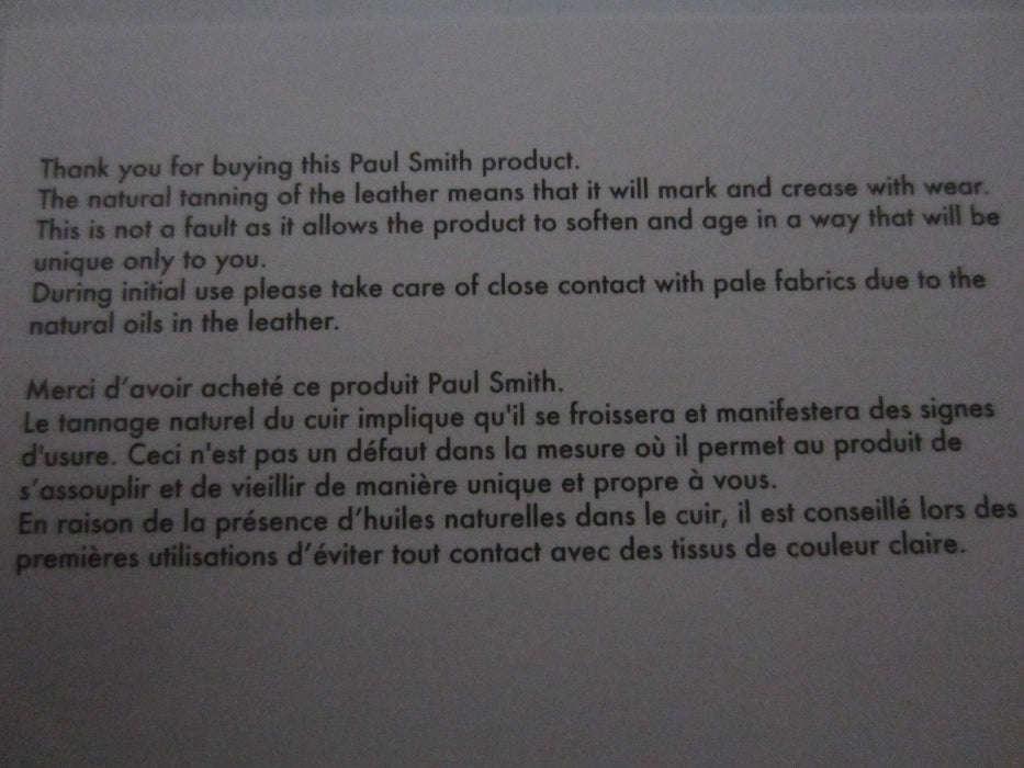 Paul Smith Boxed Wallet 8 Card Slots Burnished Plum Calf Leather  Brown Interior - UNBOXED