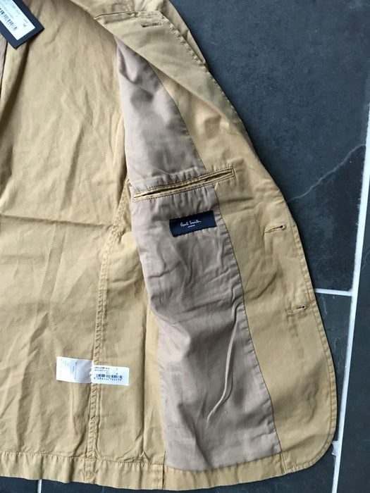 PAUL SMITH TAN 2-BUTTON SINGLE-BREASTED Summer JACKET - REFINED DESIGNER STYLE!