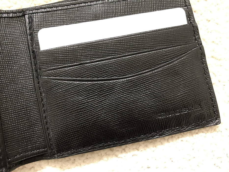 Paul Smith Black Textured Crosshatch Leather Bifold Wallet