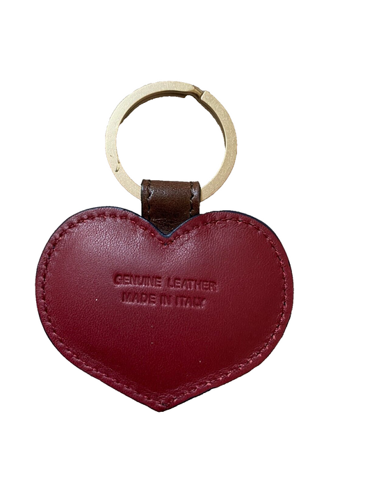 PAUL SMITH BLUE &amp; RED LEATHER HEART KEYRING - DESIGNER LOVE!