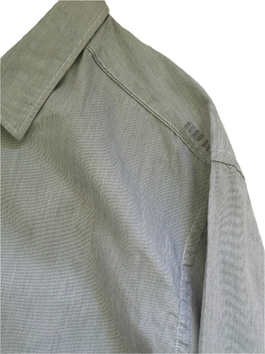 Hugo BOSS GREEN - Casual Shirt - Blue with stripe SLIM FIT  - Size XL