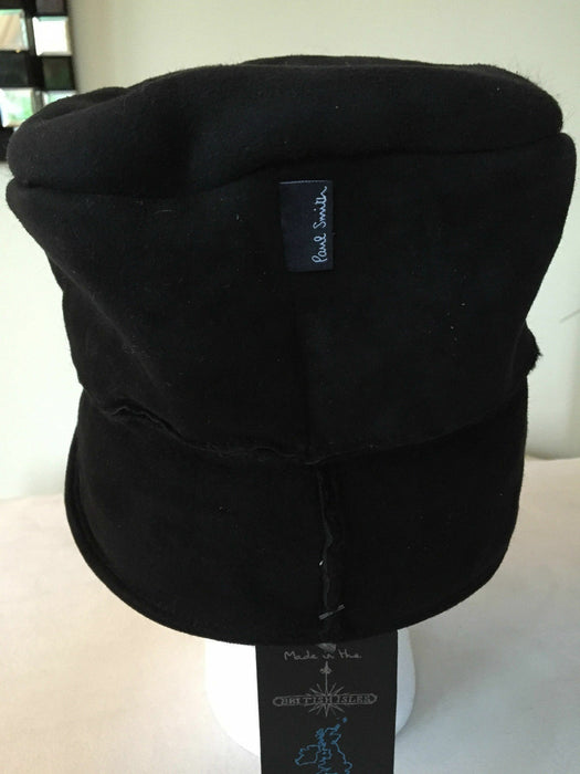 PAUL SMITH BLACK SHEEPSKIN TRAPPER HAT - ULTIMATE LUXURY!