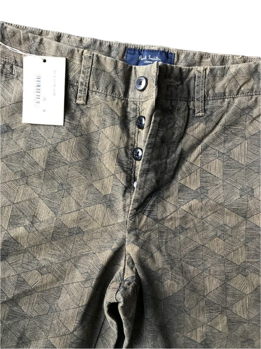 PAUL SMITH BROWN PATTERN TAPERED CHINO TROUSERS - MODERN ELEGANCE! Size 32 R