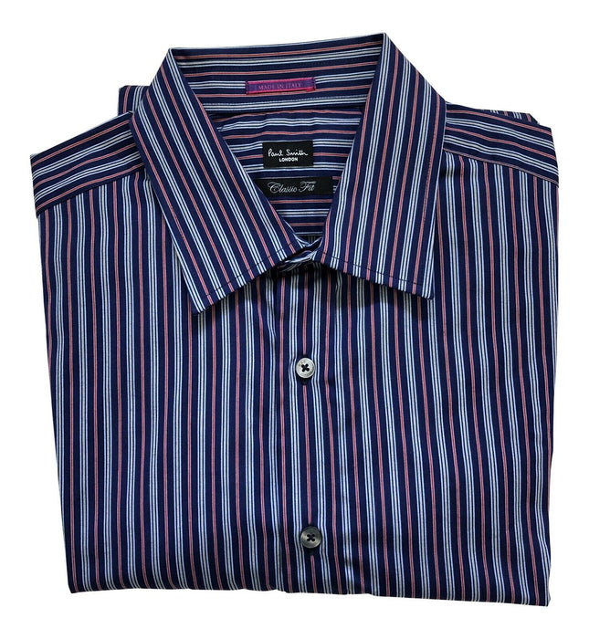 ポール・スミス ストライプシャツ | フォーマル ロングスリーブ | クラシックフィット | ロンドンコレクション | サイズ 17