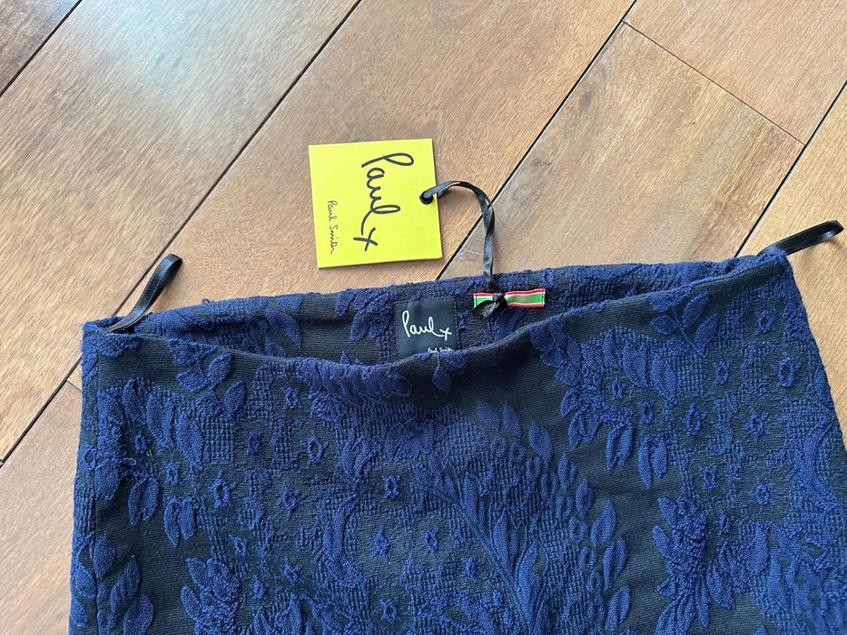 PAUL SMITH BLUE TEXTURED FLORAL MINI SKIRT - ITALIAN DESIGNER FLAIR!