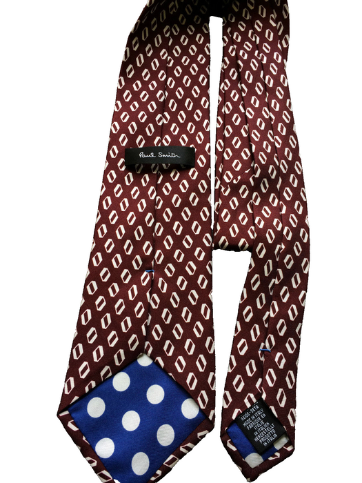 Paul Smith Red Elliptical Silk Tie - Make a Bold Impression
