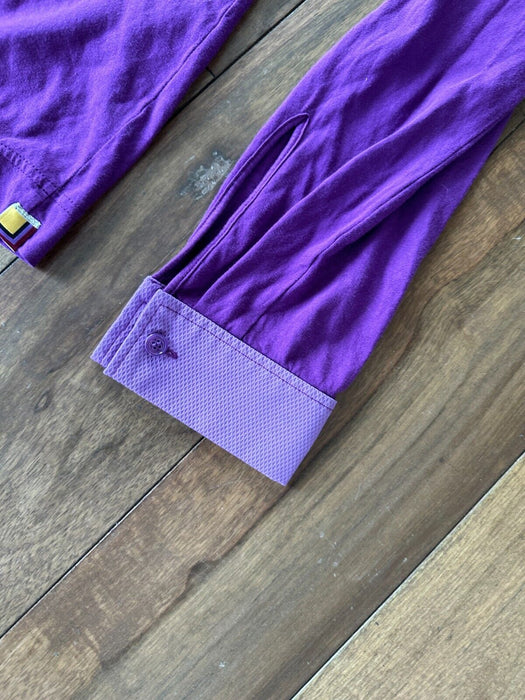 WOMEN'S PURPLE EMBROIDERED SHIRT - DISTINCTIVE DESIGNER STYLE!  size M