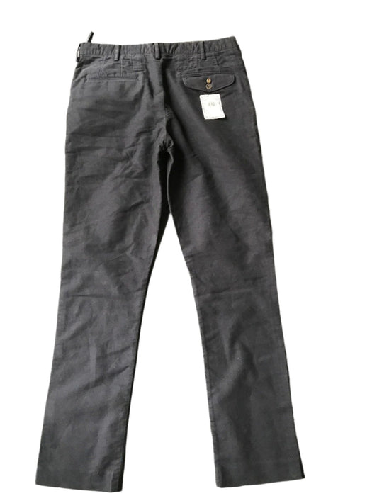 Paul Smith Trousers RED EAR Navy Slim Fit Trousers Brown Buttons 32 L