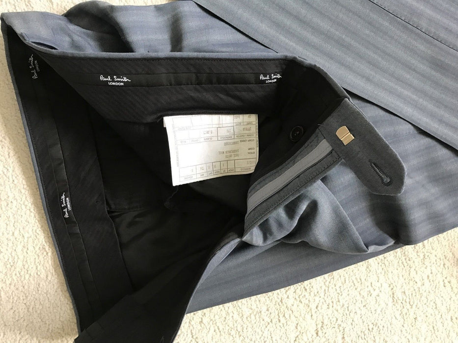 Paul Smith Blue Stripe Slim Fit Trousers - Size 30R
