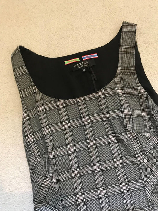PAUL SMITH GREY CHECK WOVEN DRESS - TIMELESS ELEGANCE! 42 / 52 UK 10