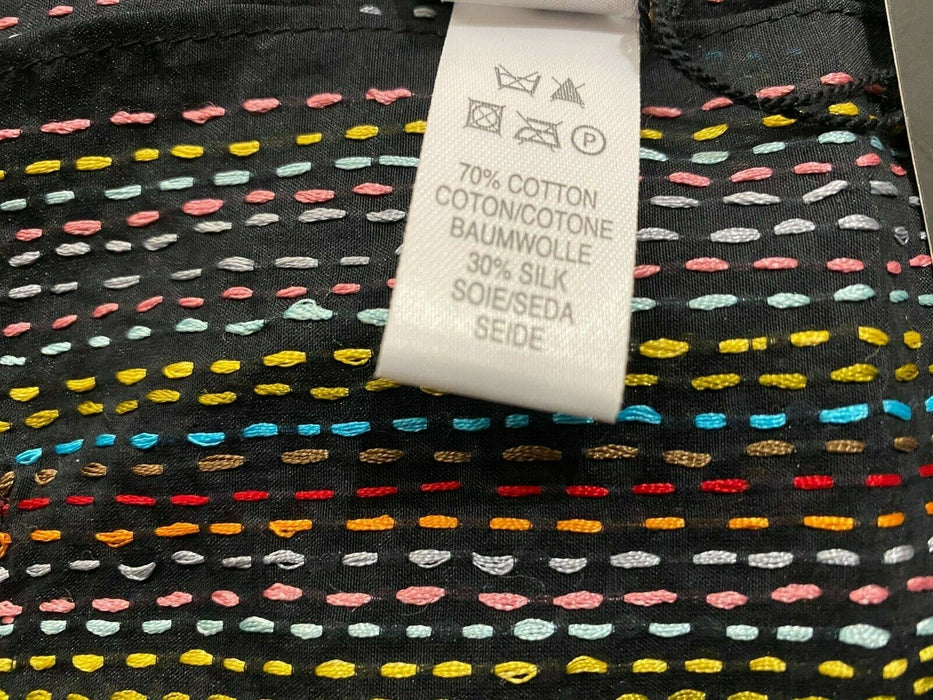 Paul Smith woman Scarf "Running Stitch" Black Scarf  170 x 50 cm