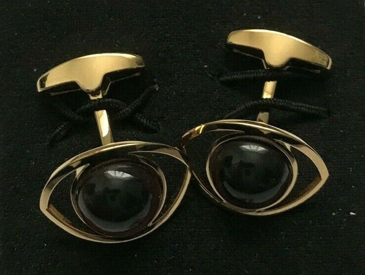 Paul Smith Golden Eye Cufflinks  Gold surround with Brown Eyes Cufflinks