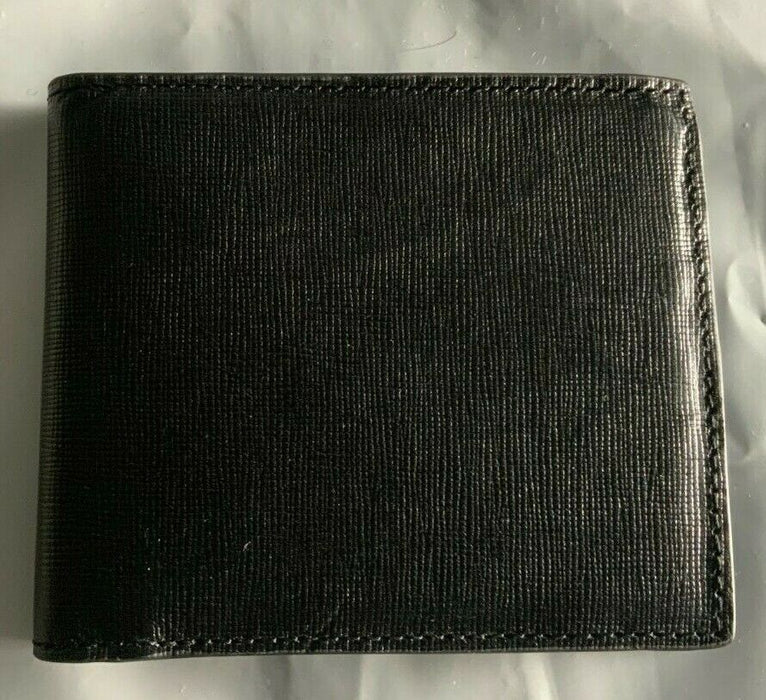 Paul Smith Black Textured Crosshatch Leather Bifold Wallet