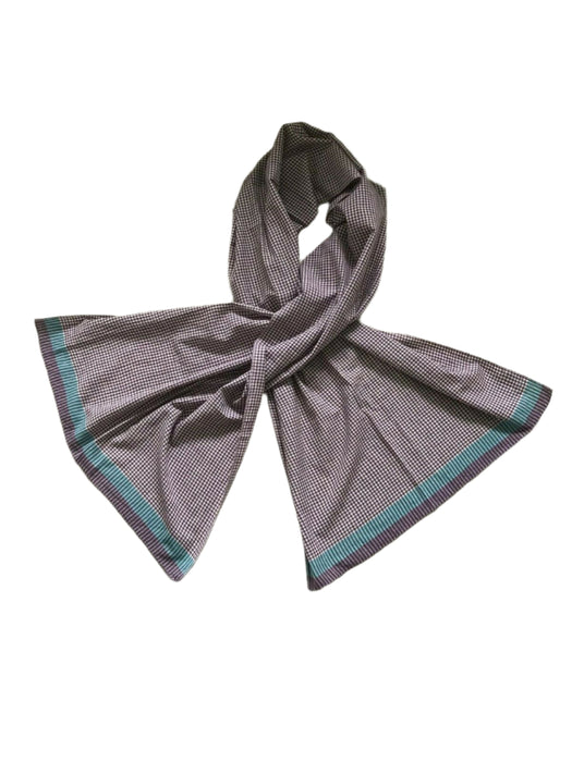 Paul Smith Scarf Jeans 100% Cotton Purple check Scarf 200 x 60 cm