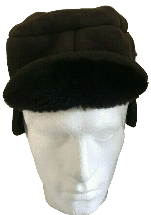 PAUL SMITH BROWN SHEEPSKIN HUNTER HAT - LUXURIOUS WINTER WARMTH!