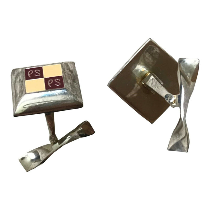 Paul Smith Sterling Silver "PS" Beveled Edge Cufflinks – Hallmarked &amp; Gift Boxed